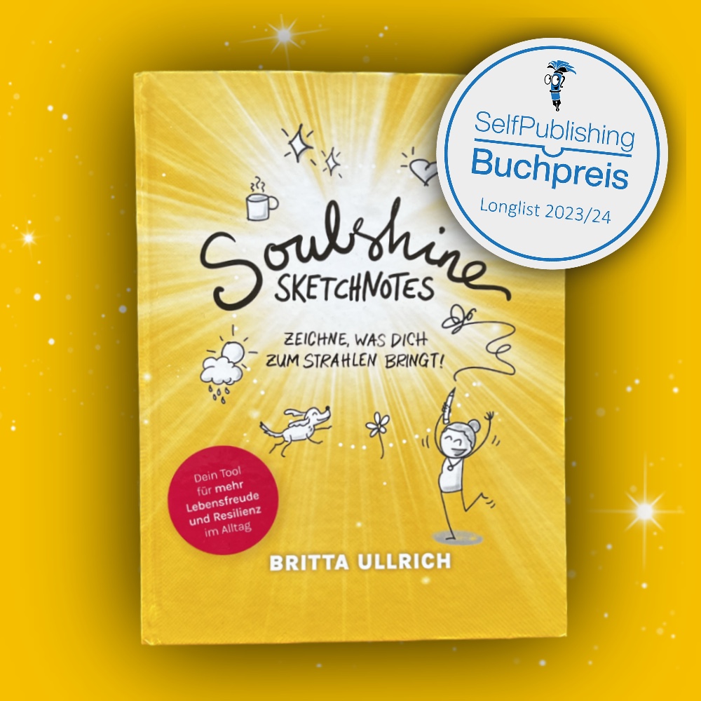 Soulshine-Sketchnotes gehört zur Longlist 2023/24 des Selfpublishing-Buchpreises